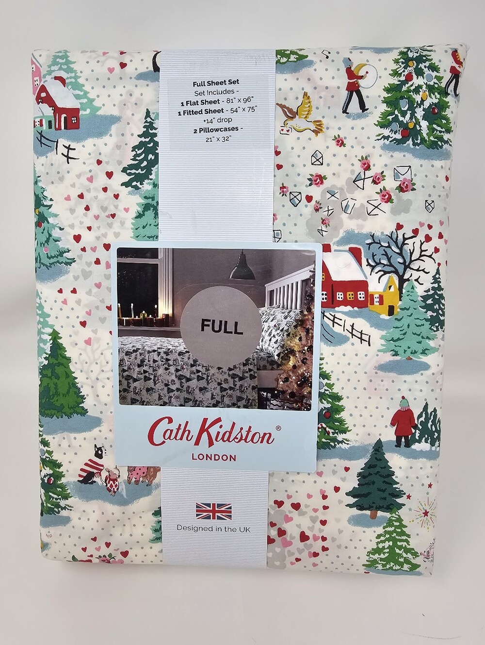 Cath Kidston NEW 4 Piece Shine Bright Full Size Sheet Set